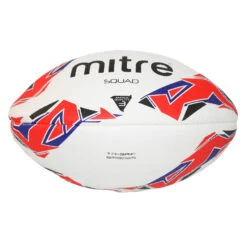 Mitre Squad Rugby Ball (White/Red/Blue) 9 Mitre Squad Rugby Ball (White/Red/Blue) -Ball Sports Store k03ab16a2cfe5e5b5a3183a0e6d247052