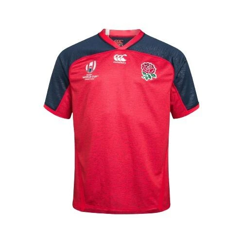 Canterbury CCC Rugby World Cup 19 England RFU Vapodri Away Kids Rugby Shirt Red 3 Canterbury CCC Rugby World Cup 19 England RFU Vapodri Away Kids Rugby Shirt Red
