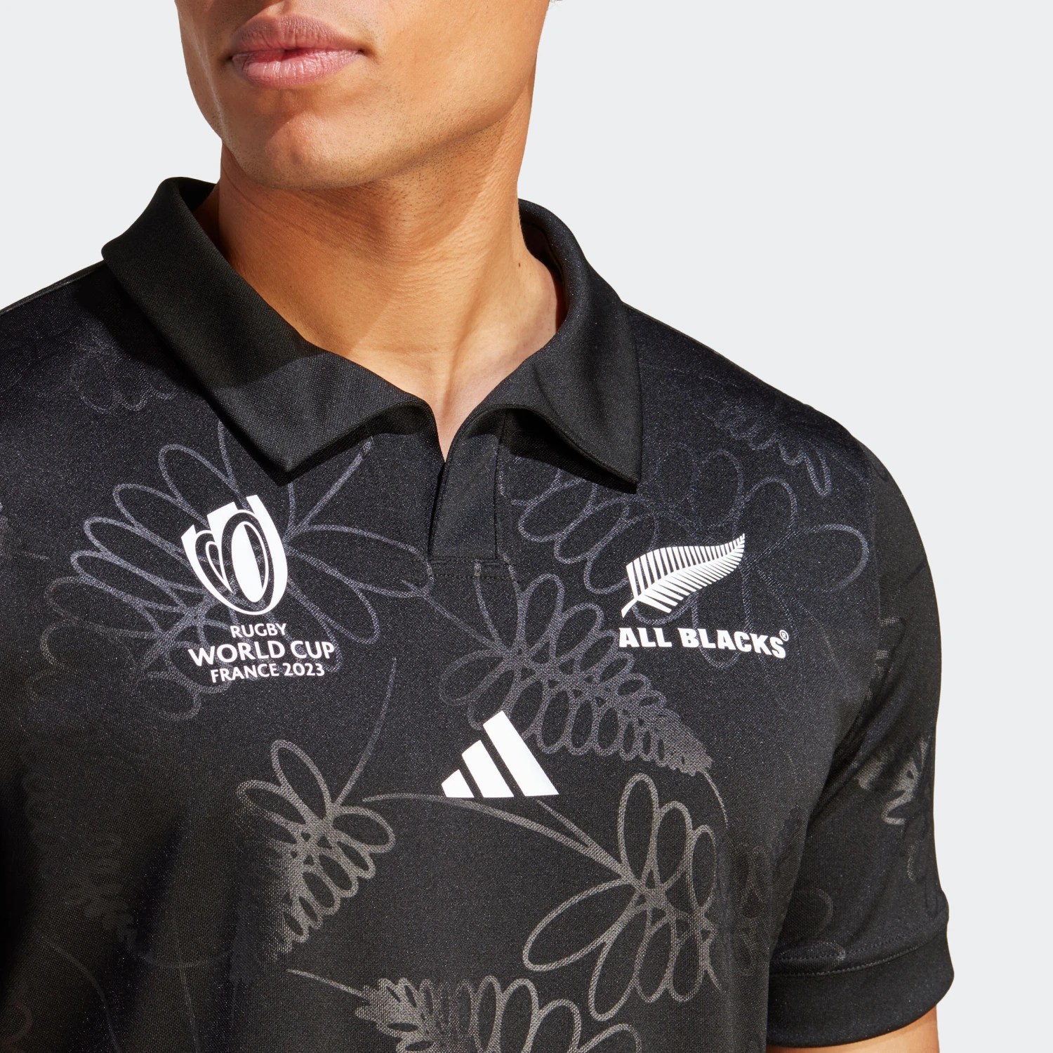 ADIDAS Adult All Blacks Replica Rugby Shirt New Zealand 2023 4 ADIDAS Adult All Blacks Replica Rugby Shirt New Zealand 2023 - Image 2