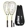 Prince Power Rebel Ti Squash Racket Twin Set, Inc Covers & 3 Squash Balls -Ball Sports Store k1ce840ef7959ff8f96b7b656e7f41ab9