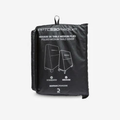 Table Tennis Table Cover For Medium Outdoor Folded Tables - Black