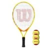Wilson US Open 19" Junior Tennis Racket + 3 Beginner Tennis Balls