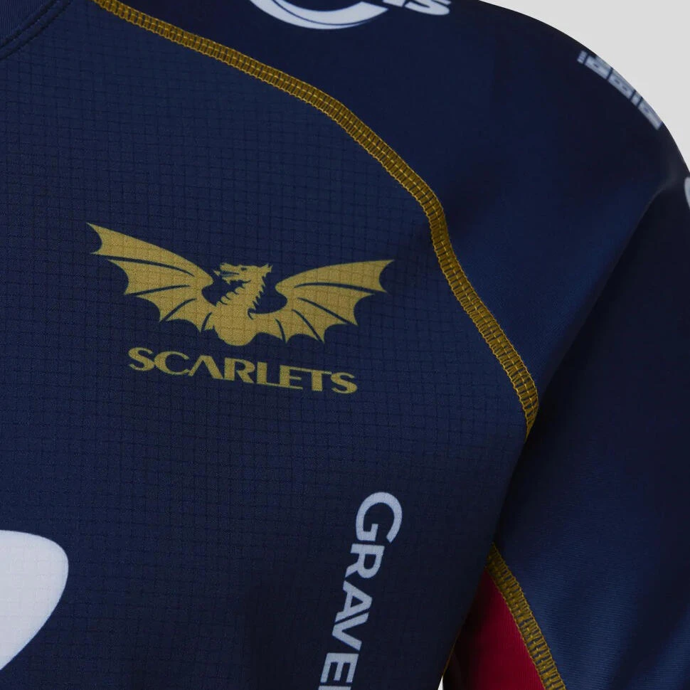 Castore Scarlets Mens Away Rugby Shirt TM1387 Navy 5 Castore Scarlets Mens Away Rugby Shirt TM1387 Navy - Image 3