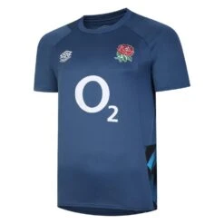 UMBRO England Rugby Mens 22/23 Gym TShirt (Ensign Blue/Bachelor Button/Black)