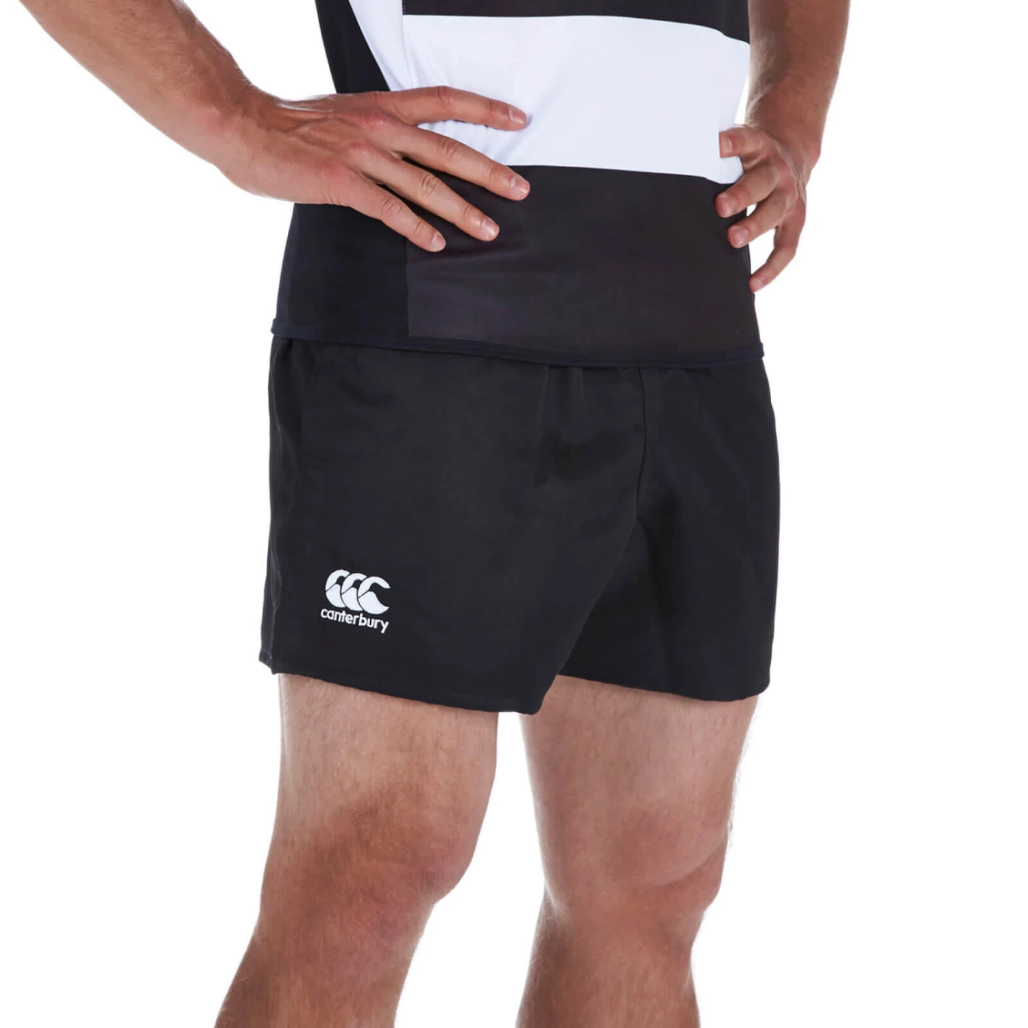 Canterbury Mens Professional Polyester Shorts (Black) 6 Canterbury Mens Professional Polyester Shorts (Black) - Image 4