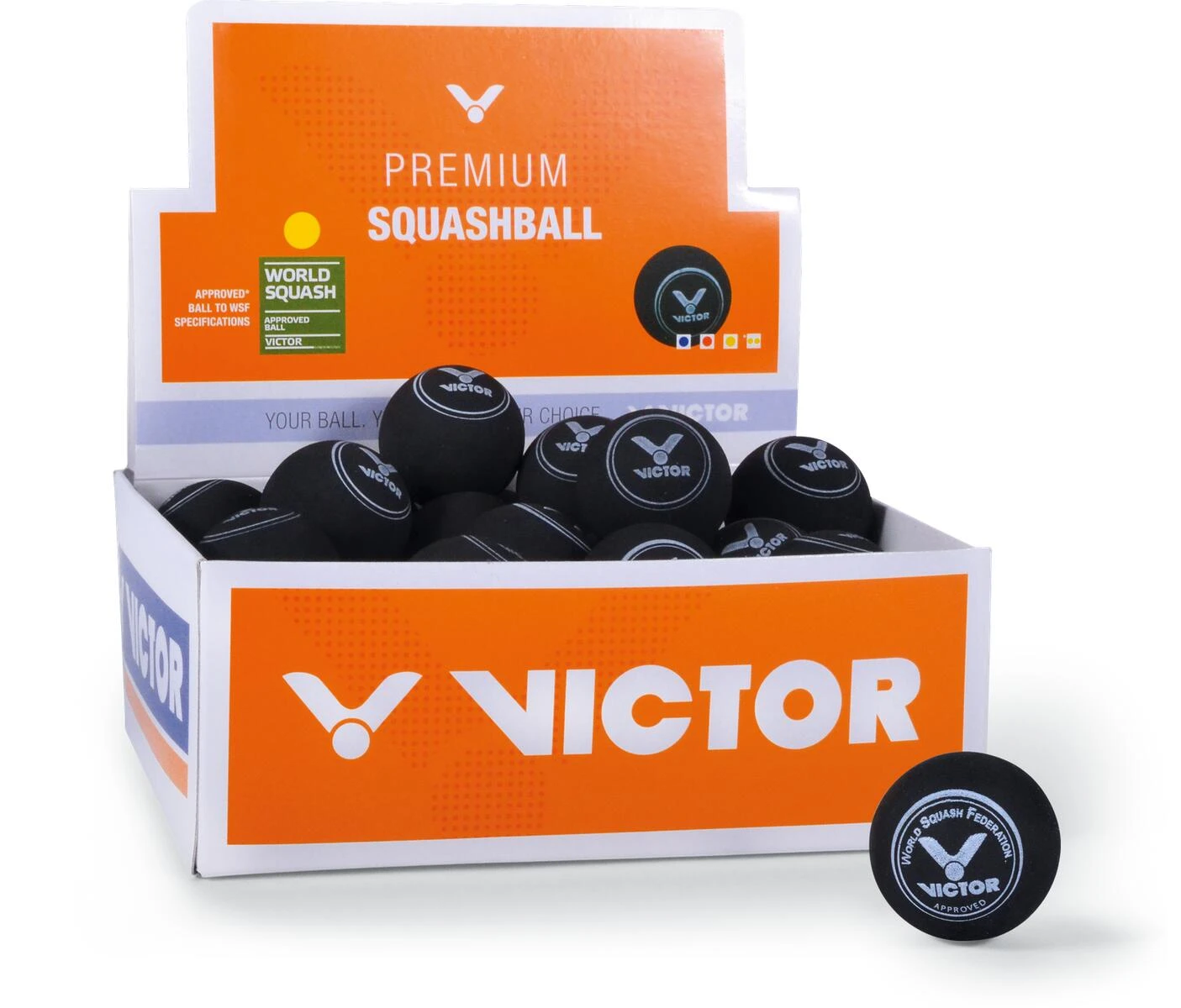 VICTOR SQUASH BALLS YELLOW 12 PCS 5 VICTOR SQUASH BALLS YELLOW 12 PCS - Image 3