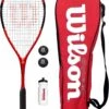 Wilson Squash Racket Set With Balls, Waterbottle & Carrycase -Ball Sports Store k44622f6faf7f01df94dfebe1b4f308bd