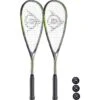 Dunlop Blaze Pro 5.0 Twin Pack Squash Racket Set, Inc 3 Squash Balls 1 Dunlop Blaze Pro 5.0 Twin Pack Squash Racket Set, Inc 3 Squash Balls -Ball Sports Store k512c282b73888defd394d4496b9222e6