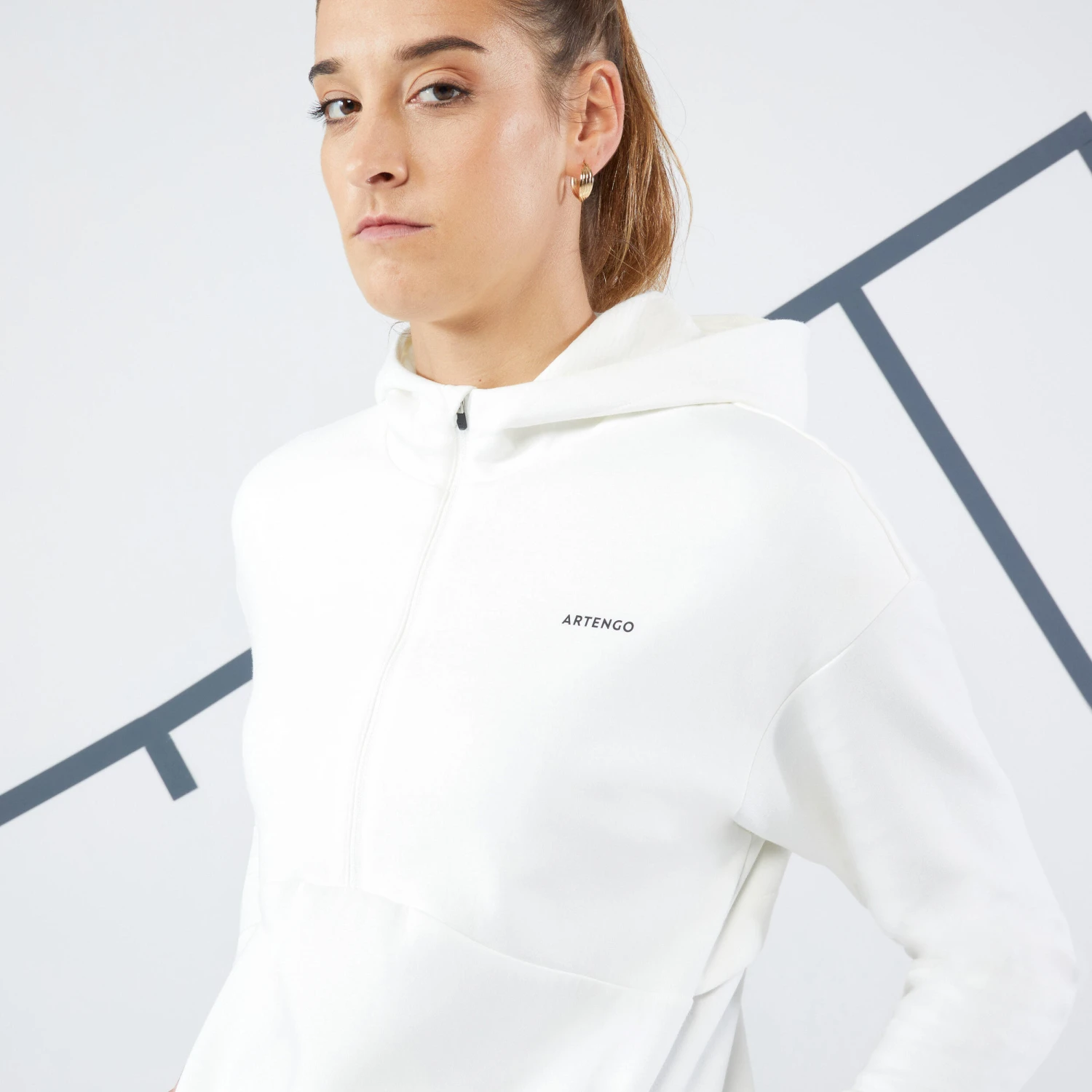 Artengo Women's Tennis Half-Zip Quick-Dry Soft Hoodie Dry 900 10 Artengo Women's Tennis Half-Zip Quick-Dry Soft Hoodie Dry 900 - Image 8