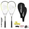Dunlop Hyper Lite Squash Racket Twin Set Inc Protective Covers & 3 Squash Balls 1 Dunlop Hyper Lite Squash Racket Twin Set Inc Protective Covers & 3 Squash Balls -Ball Sports Store k5c648f46e87bd323335f0f7f8bbdfca2