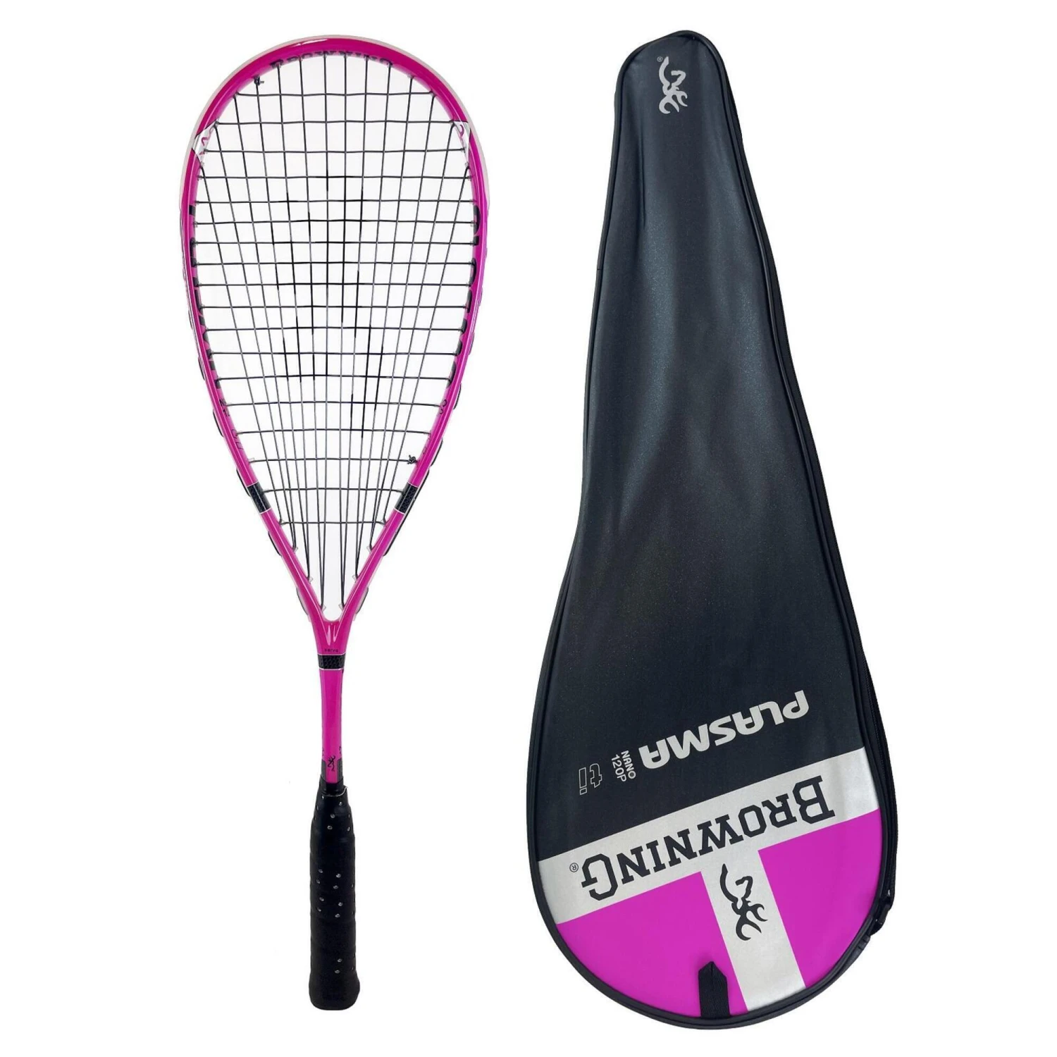Browning Plasma Nano 120 Pink Squash Racket & Carry Case 3 Browning Plasma Nano 120 Pink Squash Racket & Carry Case