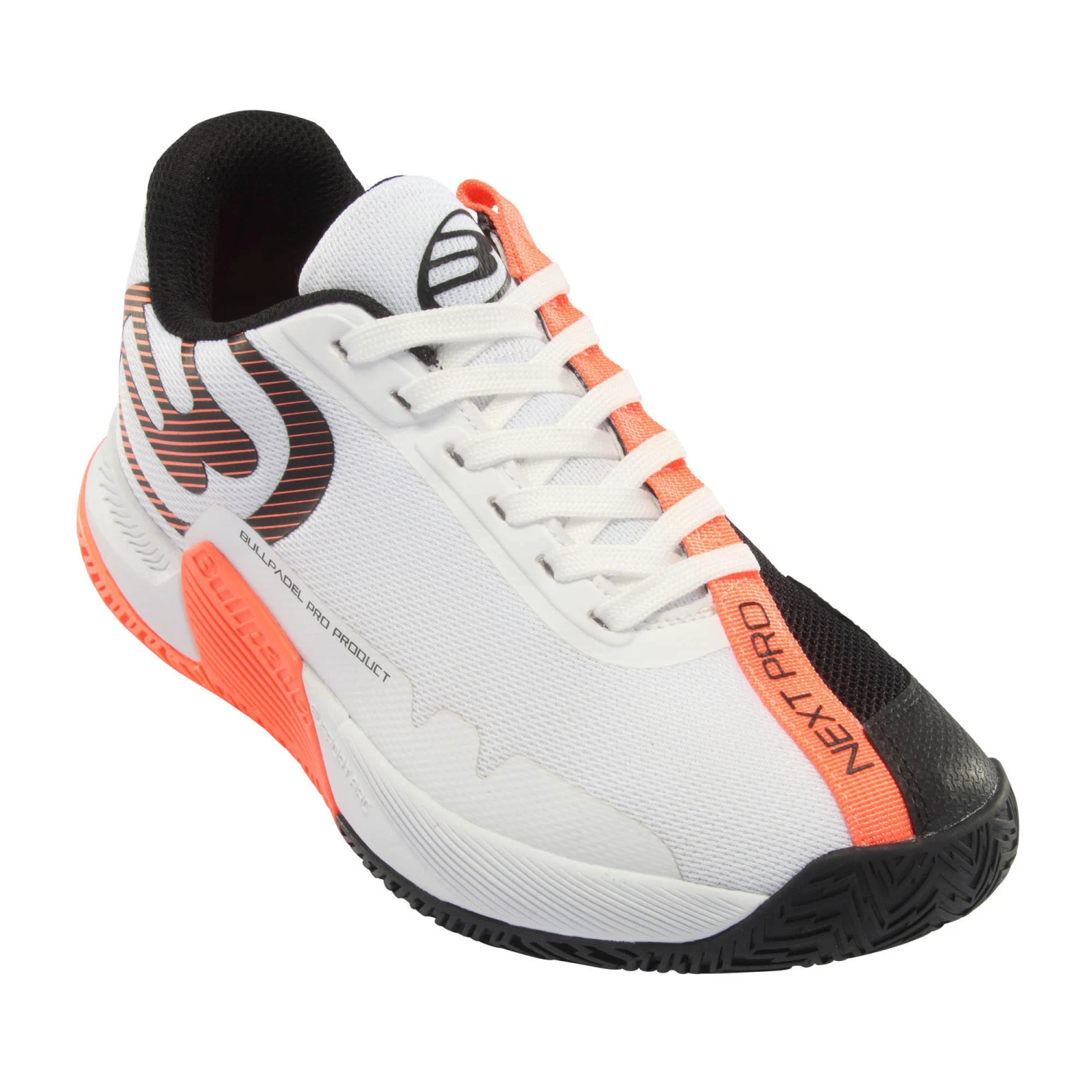 BULLPADEL Men's Padel Shoes Next Pro 23 - White/Orange 4 BULLPADEL Men's Padel Shoes Next Pro 23 - White/Orange - Image 2