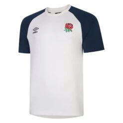 UMBRO England Rugby Mens Classic TShirt (Cloud Dancer/Moonlight)