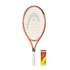 HEAD Radical Junior 23" Tennis Racket Inc Tennis Balls & Protective Cover