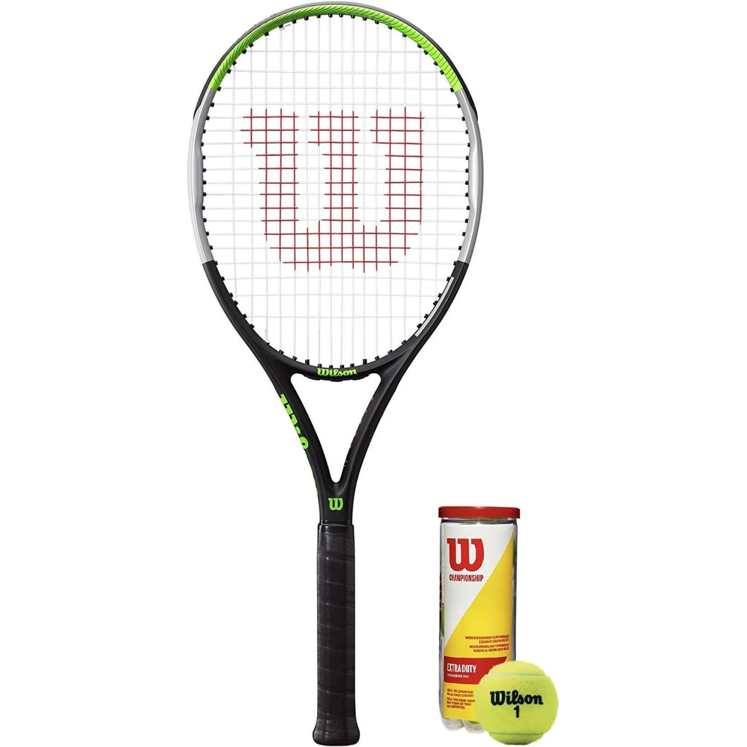 Wilson Blade Feel 100 Graphite Tennis Racket & 3 Tennis Balls 3 Wilson Blade Feel 100 Graphite Tennis Racket & 3 Tennis Balls