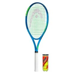 HEAD Ti Conquest Tennis Racket, Inc Protective Head Cover & 3 Tennis Balls