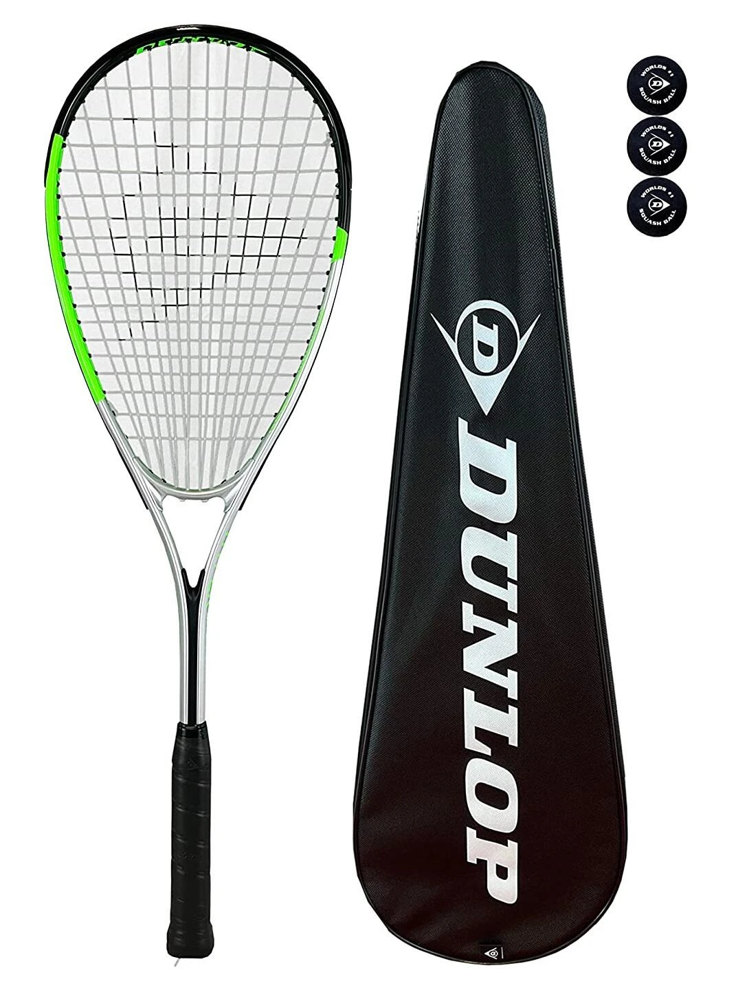 Dunlop Hyper Lite Max Squash Racket, Inc Squash Balls & Full Protective Cover 3 Dunlop Hyper Lite Max Squash Racket, Inc Squash Balls & Full Protective Cover