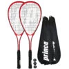 Prince Power Warrior Ti Squash Racket Twin Set, Inc Covers & 3 Squash Balls -Ball Sports Store k9431be2f79abf4f70650e0f2262a6085