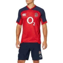 Canterbury CCC England RFU Vapodri Mens Alternate Pro Rugby Shirt Red