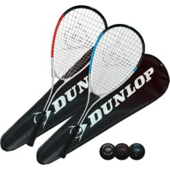Dunlop Hyper Squash Racket Deluxe Squash Set, Inc Full Length Protective Covers