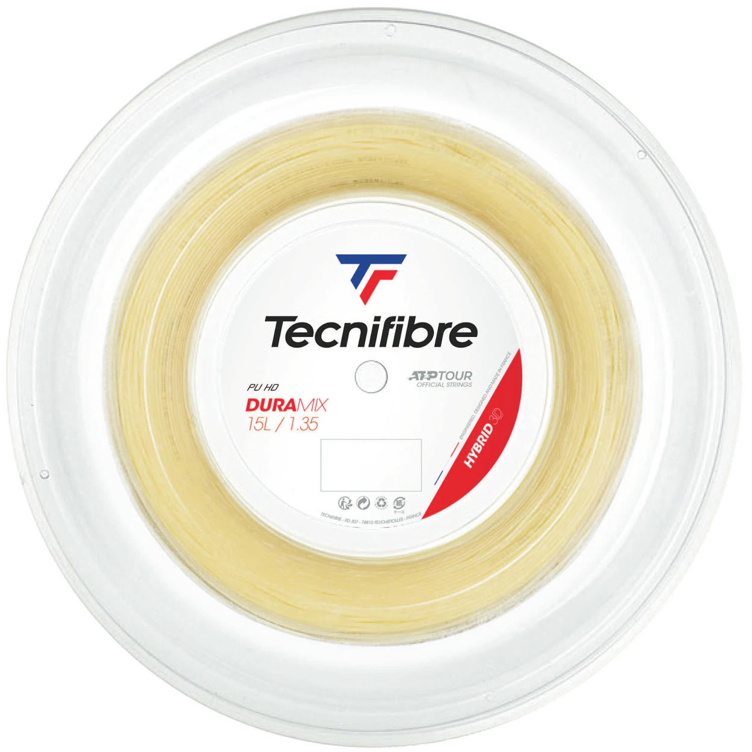 TECNIFIBRE 1.35 Mm Multifilament Polyester Tennis Strings Duramix 200 M Reel 3 TECNIFIBRE 1.35 Mm Multifilament Polyester Tennis Strings Duramix 200 M Reel