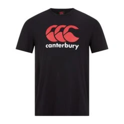 Canterbury Childrens/Kids Logo Rugby TShirt (Black)
