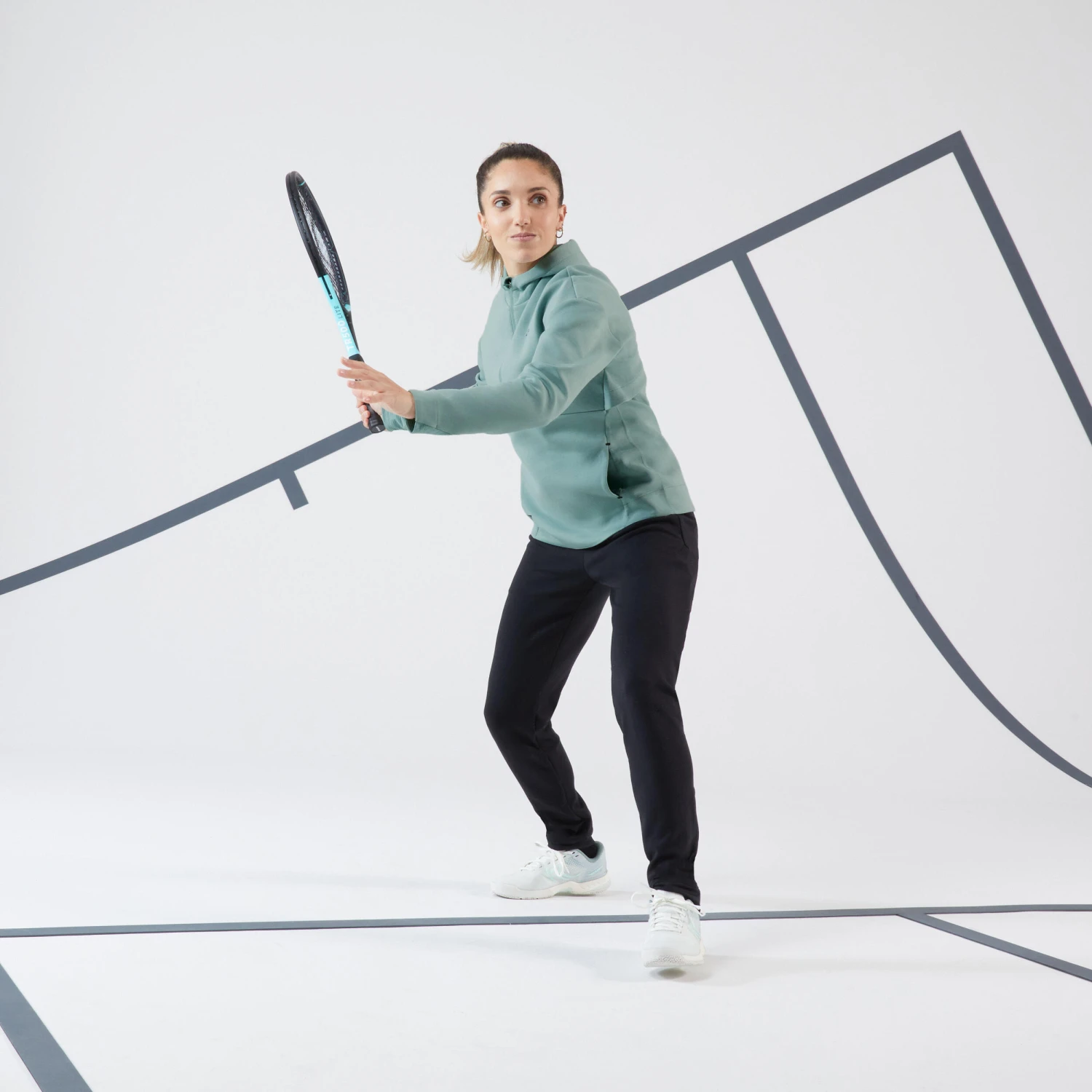 Artengo Women's Tennis Half-Zip Quick-Dry Soft Hoodie Dry 900 14 Artengo Women's Tennis Half-Zip Quick-Dry Soft Hoodie Dry 900 - Image 12