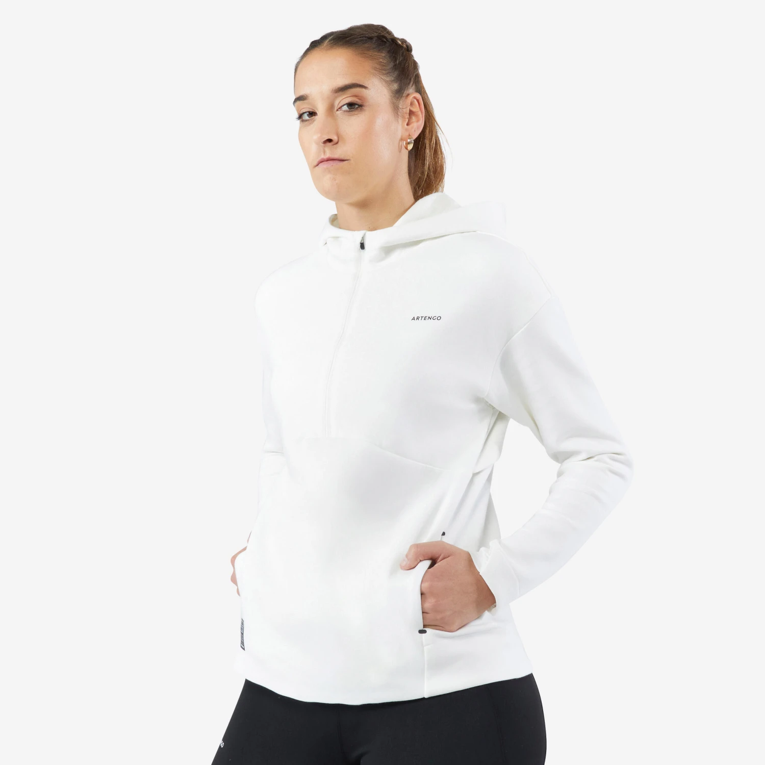Artengo Women's Tennis Half-Zip Quick-Dry Soft Hoodie Dry 900 8 Artengo Women's Tennis Half-Zip Quick-Dry Soft Hoodie Dry 900 - Image 6
