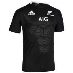 ADIDAS Adult Rugby Short-Sleeved All Blacks Replica Home Shirt - Black -Ball Sports Store kd17ced19ab38b748f8a86cb8f5933a45