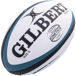 Gilbert Size 5 Rugby Ball Kinetica - White/Blue -Ball Sports Store kd7233887bc7cbbb5244bdb946ccfe375